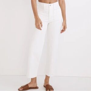 The Perfect Vintage Wide-Leg Jean in Tile White: Patch Pocket Edition